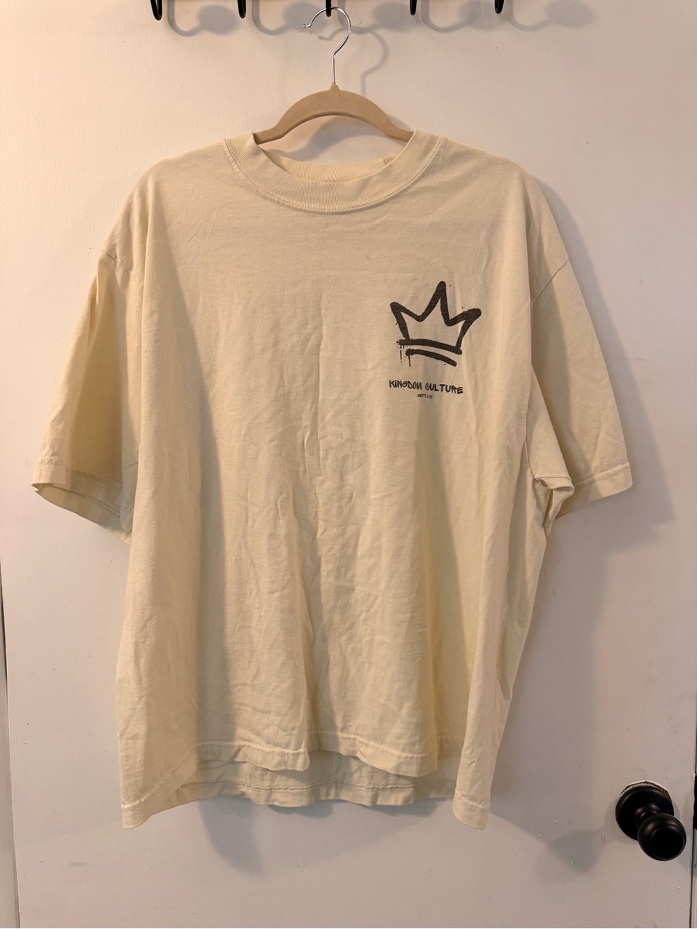 Kingdom Culture Cream Short Sleeve Crown Graphic Tee - Men